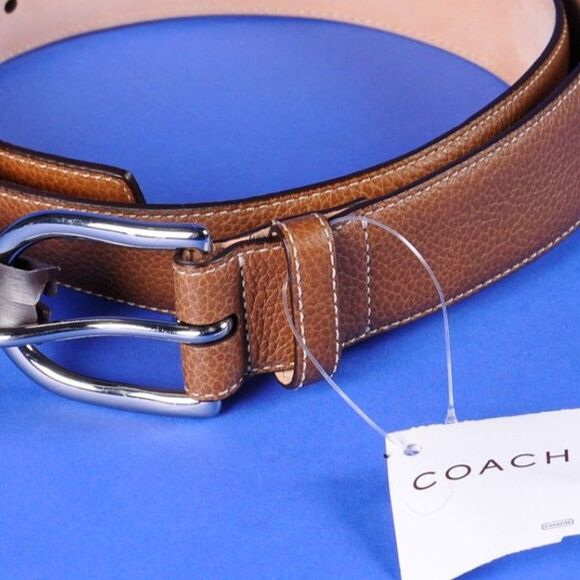 COACH Leather Brown Pebble LTH Dress Belt 884830240009 Size 30 {NWT} - Picture 6 of 6